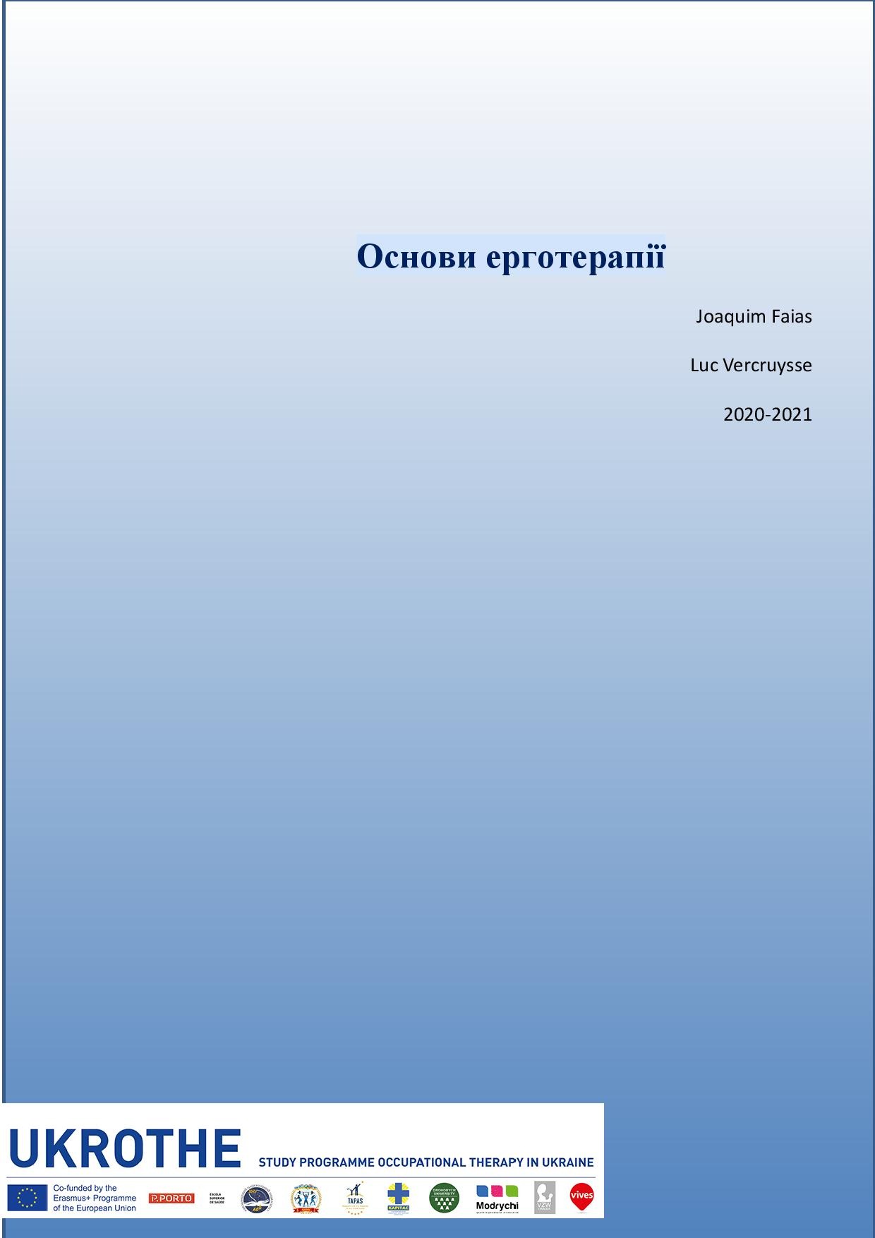 Translated course Foundations of Occupation Therapy